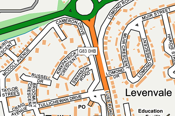 G83 0HB map - OS OpenMap – Local (Ordnance Survey)