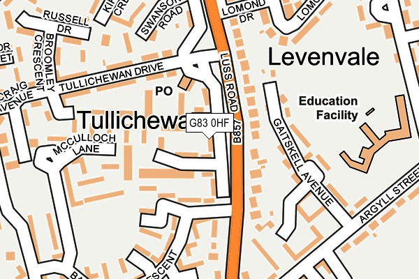 G83 0HF map - OS OpenMap – Local (Ordnance Survey)