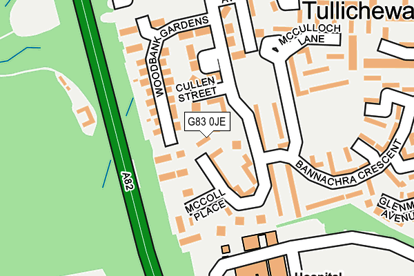 G83 0JE map - OS OpenMap – Local (Ordnance Survey)