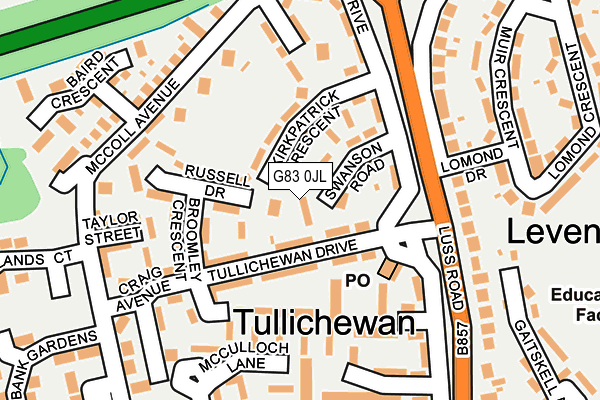 G83 0JL map - OS OpenMap – Local (Ordnance Survey)