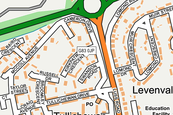 G83 0JP map - OS OpenMap – Local (Ordnance Survey)