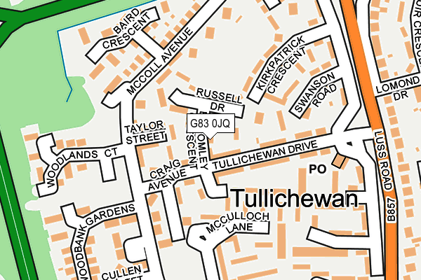 G83 0JQ map - OS OpenMap – Local (Ordnance Survey)