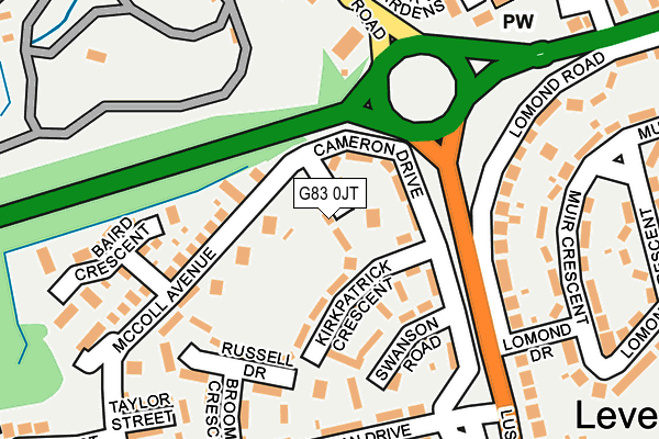 G83 0JT map - OS OpenMap – Local (Ordnance Survey)