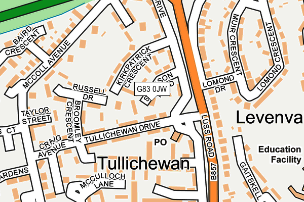 G83 0JW map - OS OpenMap – Local (Ordnance Survey)