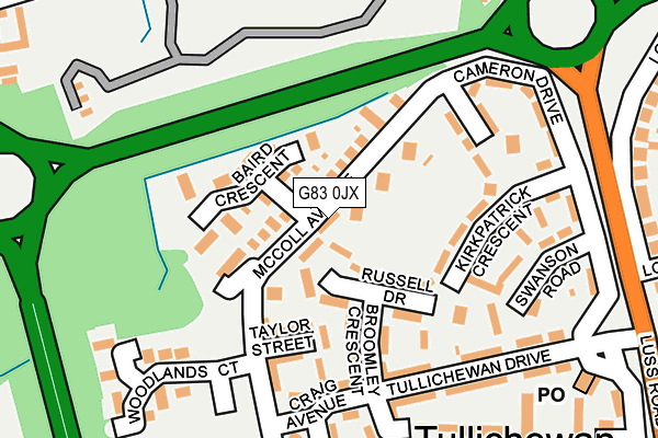 G83 0JX map - OS OpenMap – Local (Ordnance Survey)