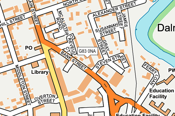 G83 0NA map - OS OpenMap – Local (Ordnance Survey)