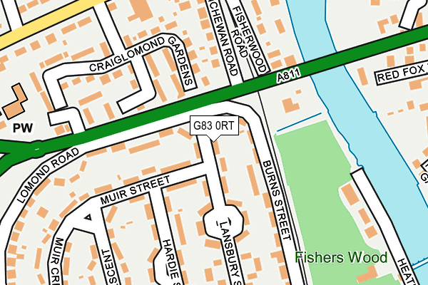 G83 0RT map - OS OpenMap – Local (Ordnance Survey)