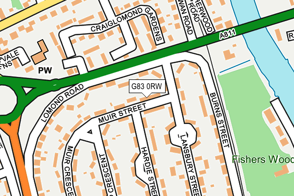 G83 0RW map - OS OpenMap – Local (Ordnance Survey)