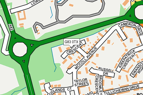 G83 0TX map - OS OpenMap – Local (Ordnance Survey)