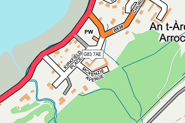 G83 7AE map - OS OpenMap – Local (Ordnance Survey)