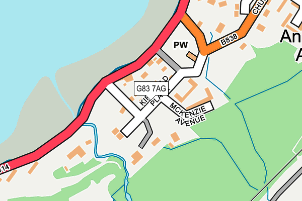 G83 7AG map - OS OpenMap – Local (Ordnance Survey)