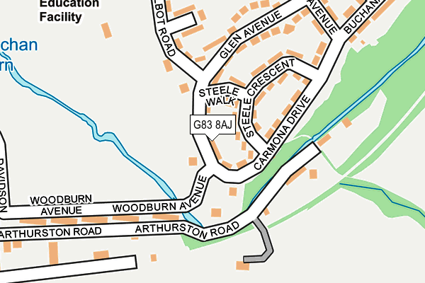 G83 8AJ map - OS OpenMap – Local (Ordnance Survey)