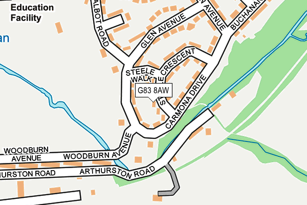 G83 8AW map - OS OpenMap – Local (Ordnance Survey)