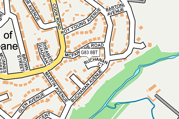 G83 8BT map - OS OpenMap – Local (Ordnance Survey)