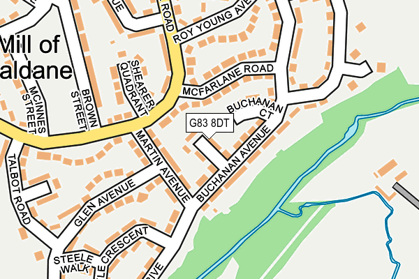 G83 8DT map - OS OpenMap – Local (Ordnance Survey)