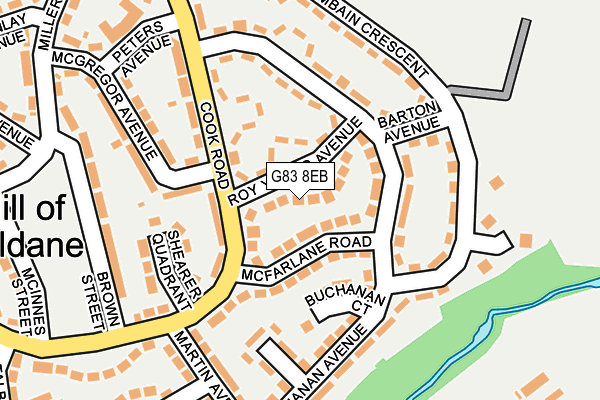 G83 8EB map - OS OpenMap – Local (Ordnance Survey)