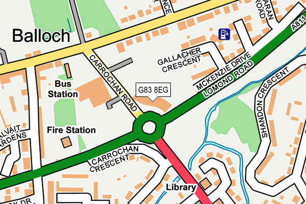 G83 8EG map - OS OpenMap – Local (Ordnance Survey)