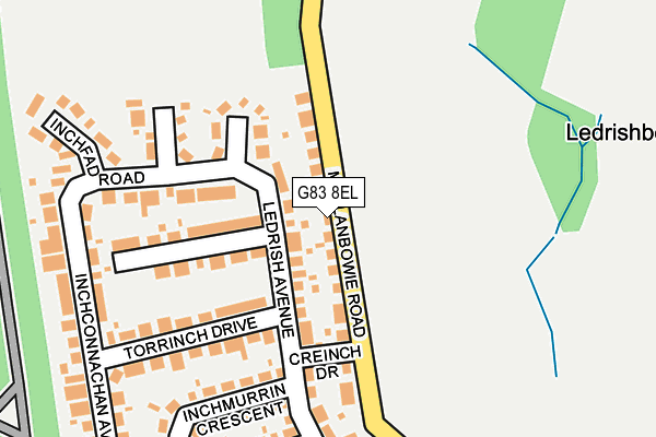 G83 8EL map - OS OpenMap – Local (Ordnance Survey)