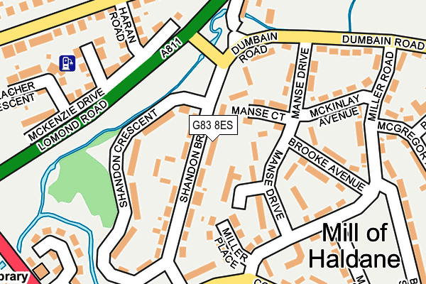 G83 8ES map - OS OpenMap – Local (Ordnance Survey)