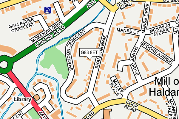 G83 8ET map - OS OpenMap – Local (Ordnance Survey)