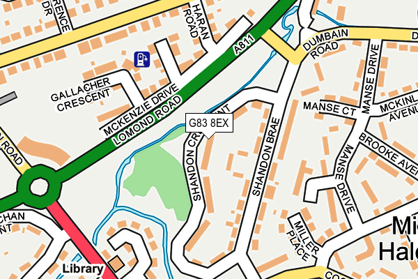 G83 8EX map - OS OpenMap – Local (Ordnance Survey)