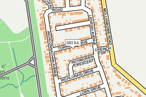 G83 8JL map - OS OpenMap – Local (Ordnance Survey)
