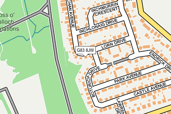 G83 8JW map - OS OpenMap – Local (Ordnance Survey)