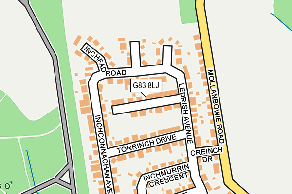 G83 8LJ map - OS OpenMap – Local (Ordnance Survey)