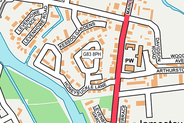 G83 8PH map - OS OpenMap – Local (Ordnance Survey)