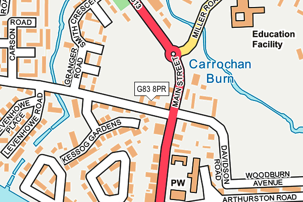 G83 8PR map - OS OpenMap – Local (Ordnance Survey)