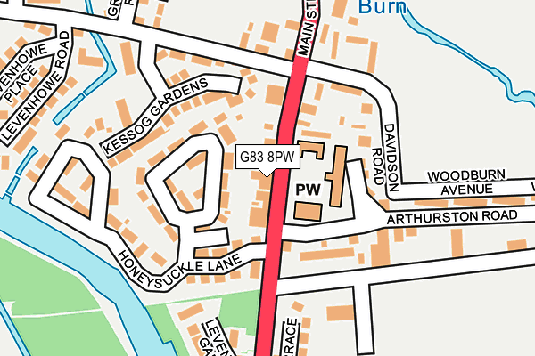 G83 8PW map - OS OpenMap – Local (Ordnance Survey)