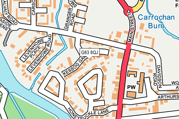 G83 8QJ map - OS OpenMap – Local (Ordnance Survey)