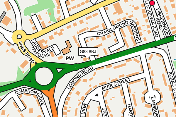 G83 8RJ map - OS OpenMap – Local (Ordnance Survey)