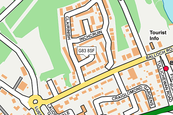 G83 8SF map - OS OpenMap – Local (Ordnance Survey)