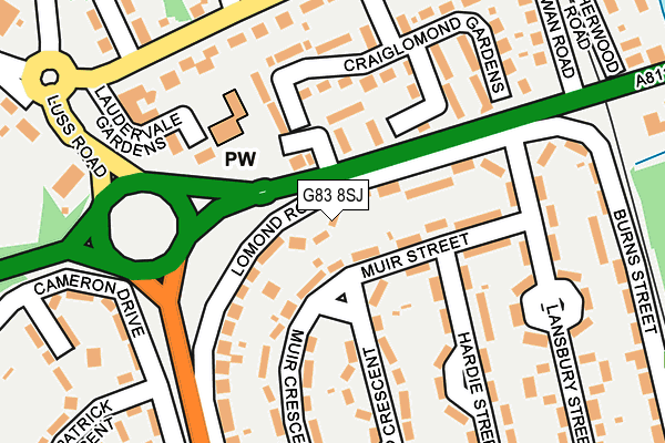 G83 8SJ map - OS OpenMap – Local (Ordnance Survey)