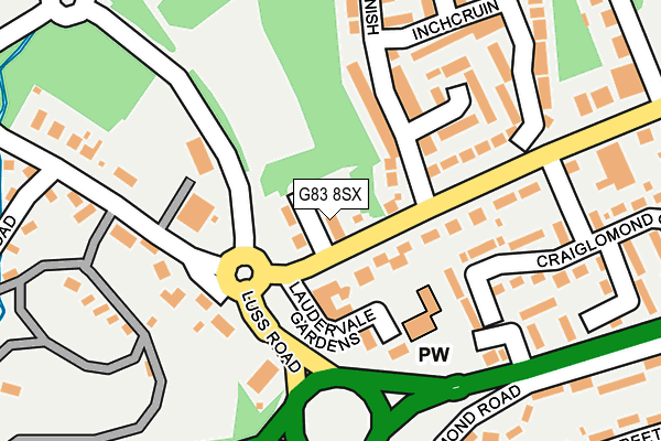 G83 8SX map - OS OpenMap – Local (Ordnance Survey)