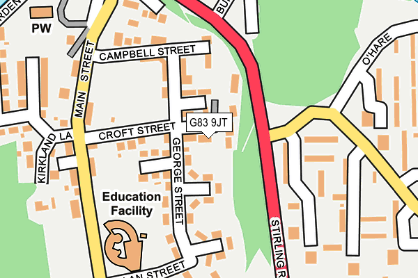 G83 9JT map - OS OpenMap – Local (Ordnance Survey)