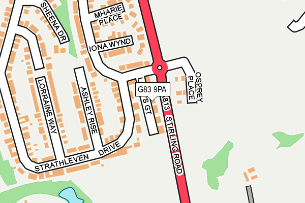 G83 9PA map - OS OpenMap – Local (Ordnance Survey)