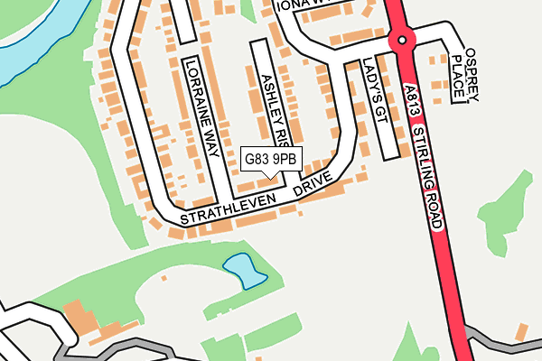 G83 9PB map - OS OpenMap – Local (Ordnance Survey)