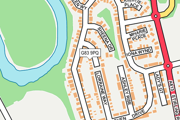 G83 9PQ map - OS OpenMap – Local (Ordnance Survey)