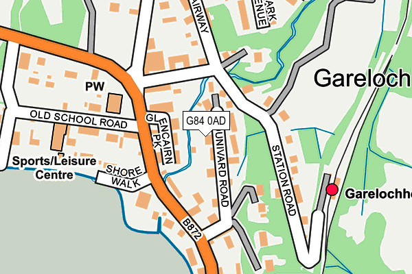 G84 0AD map - OS OpenMap – Local (Ordnance Survey)