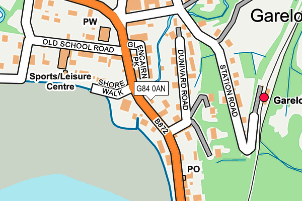 G84 0AN map - OS OpenMap – Local (Ordnance Survey)