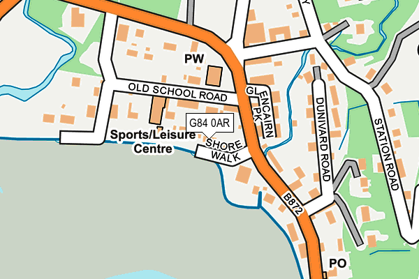G84 0AR map - OS OpenMap – Local (Ordnance Survey)