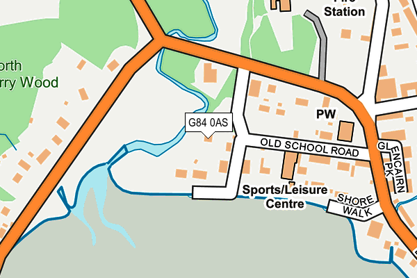 G84 0AS map - OS OpenMap – Local (Ordnance Survey)