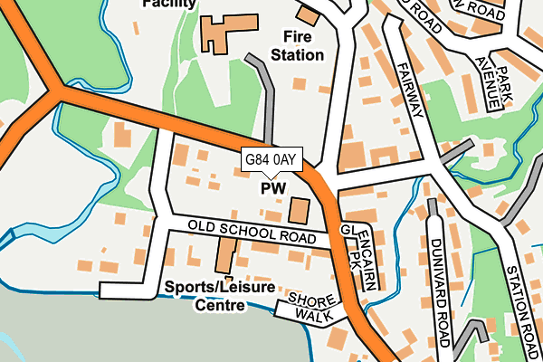 G84 0AY map - OS OpenMap – Local (Ordnance Survey)