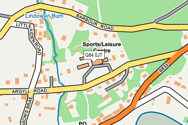 G84 0JT map - OS OpenMap – Local (Ordnance Survey)