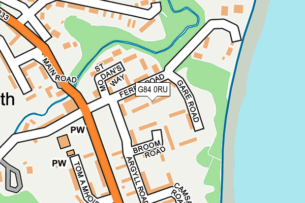 G84 0RU map - OS OpenMap – Local (Ordnance Survey)