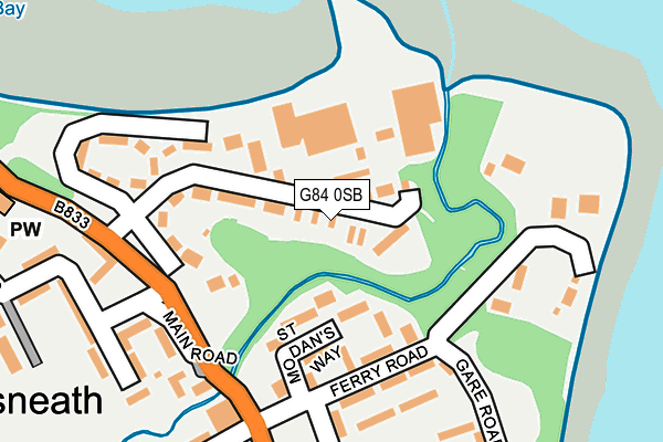 G84 0SB map - OS OpenMap – Local (Ordnance Survey)