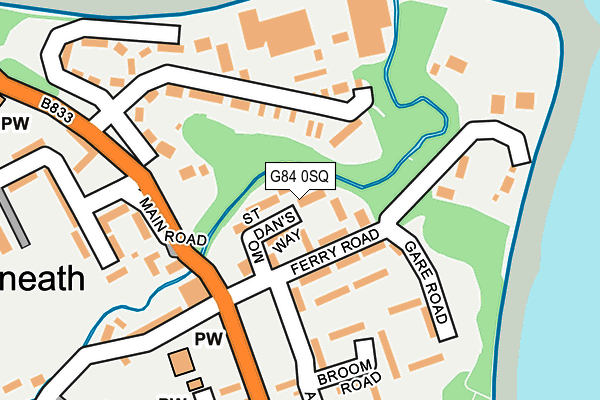 G84 0SQ map - OS OpenMap – Local (Ordnance Survey)