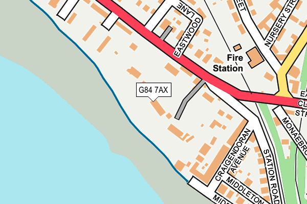 G84 7AX map - OS OpenMap – Local (Ordnance Survey)